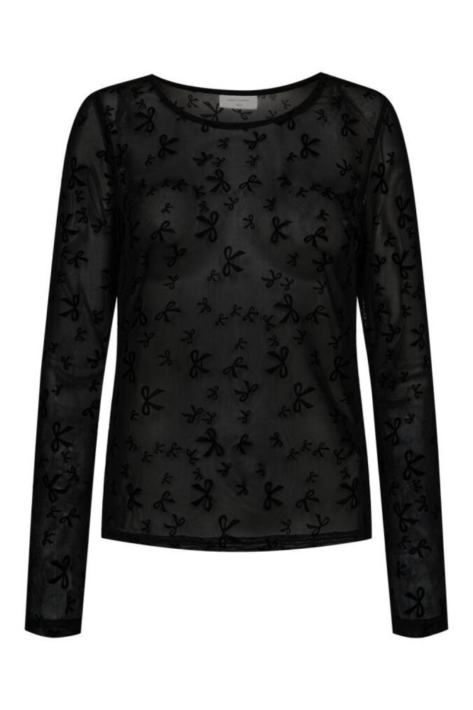 Freequent zwarte dames t-shirt | Vooraanzicht