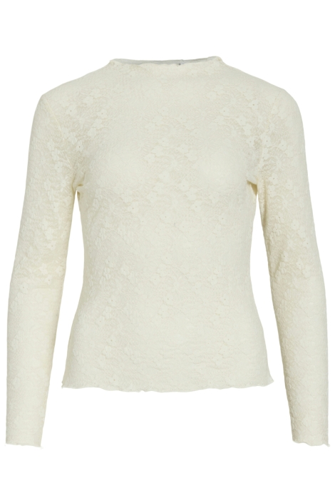 Vila beige dames t-shirt | Vooraanzicht