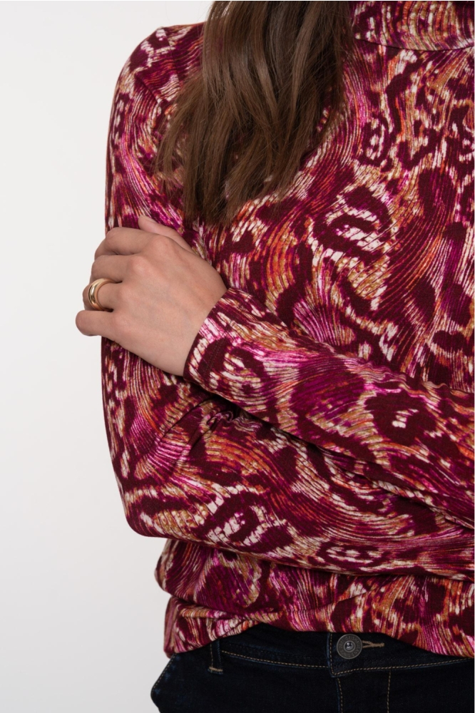 Geisha roze dames t-shirt | Kleurstaal