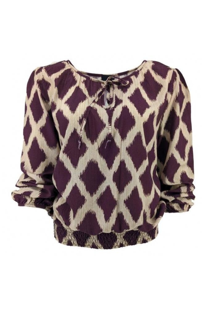 FOS Amsterdam bordeaux dames blouse | Vooraanzicht