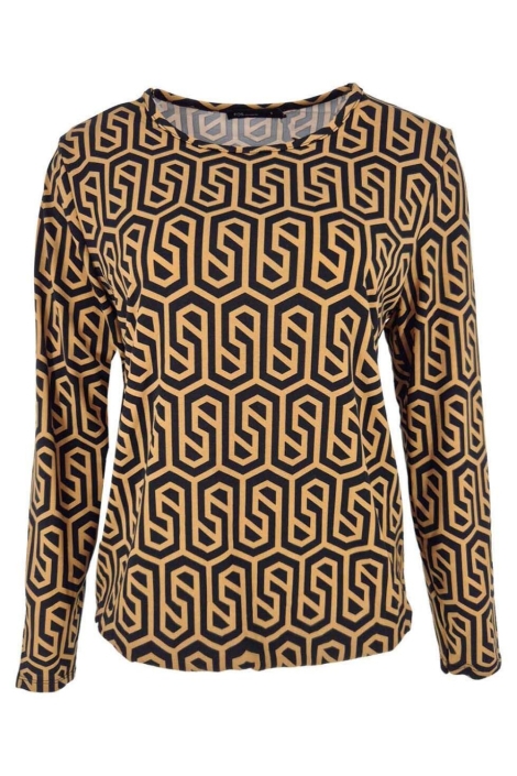 FOS Amsterdam camel dames t-shirt | Vooraanzicht