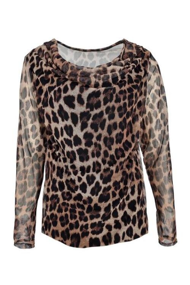 FOS Amsterdam camel dames t-shirt | Vooraanzicht