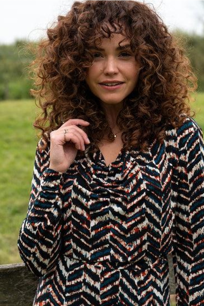 FOS Amsterdam groene dames t-shirt | Close up