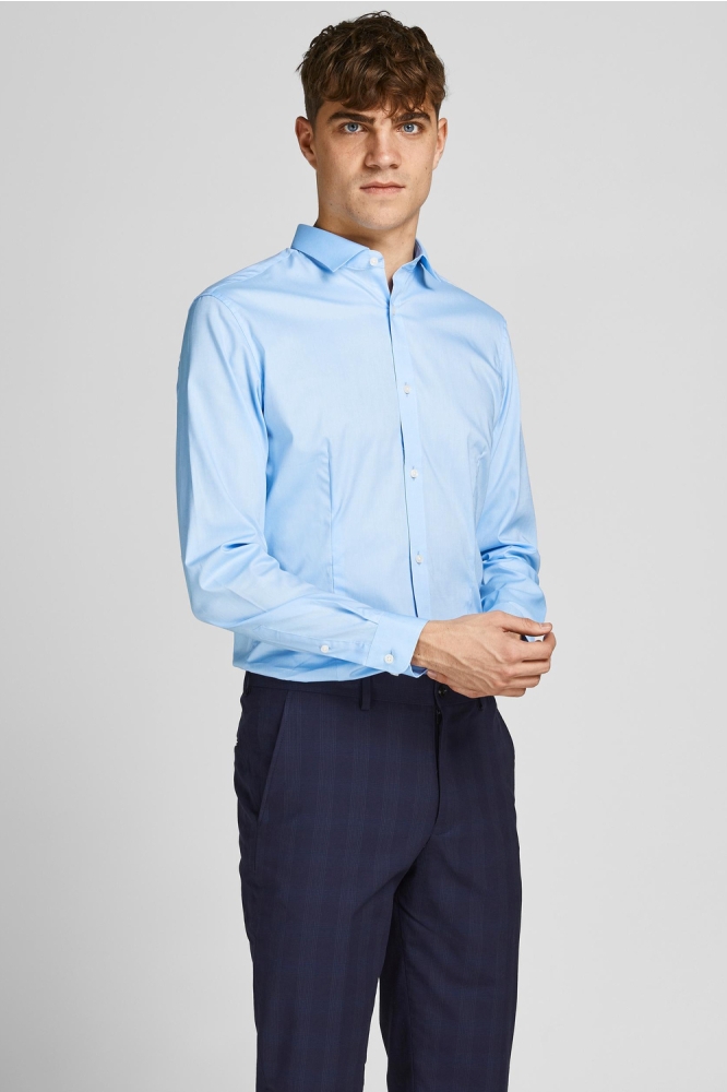 jjprPARMA SHIRT L/S NOOS 12097662 Cashmere Blue