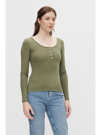 Pieces T-shirt PCKITTE LS TOP NOOS BC 17101437 Deep Lichen Green