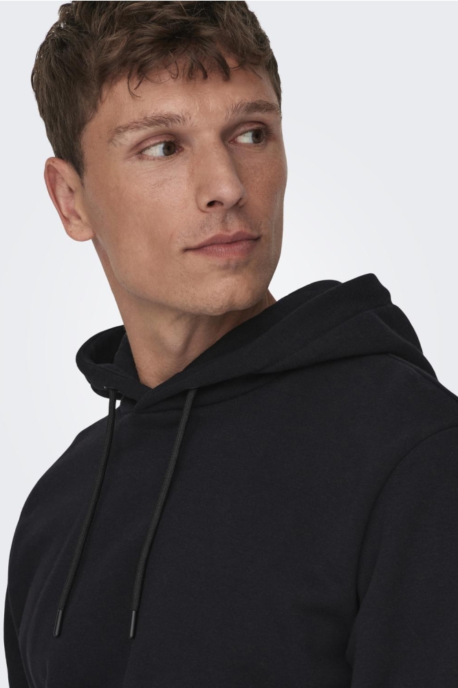 Only & Sons zwarte heren sweater | Close up