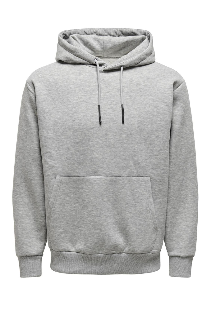 Only & Sons grijze heren sweater | Vooraanzicht