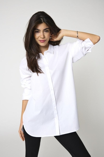 Jacqueline de Yong Blouse JDYMIO L/S LONG SHIRT WVN NOOS 15233486 White