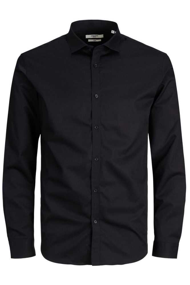 Jack & Jones zwarte heren overhemd | Vooraanzicht