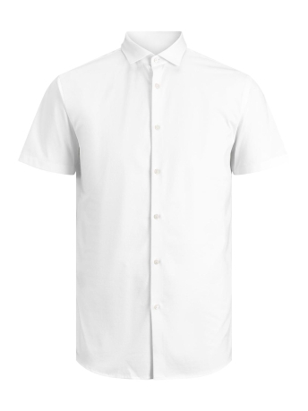 Jack & Jones Overhemd JPRBLAJERSEY TRAVEL SHIRT S/S 12202817 WHITE/SLIM FIT