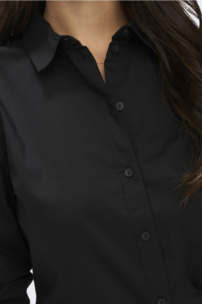 Jacqueline de Yong zwarte dames blouse | Close up