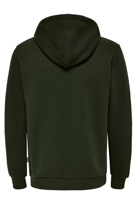 Only & Sons groene heren sweater | Achteraanzicht