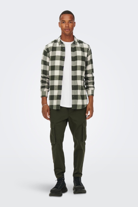 Only & Sons groene heren overhemd | Model