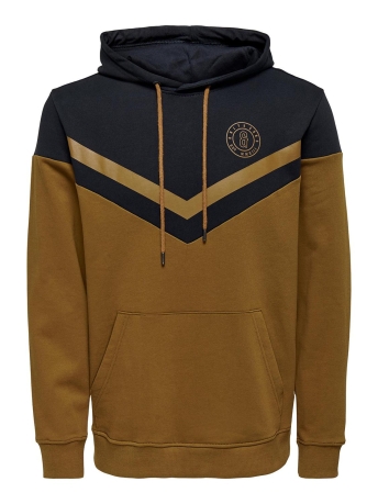 Only & Sons Trui ONSNEWWAGNER REG SWEAT HOODIE 22024853 MONKS ROBE