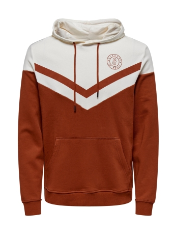 Only & Sons Trui ONSNEWWAGNER REG SWEAT HOODIE 22024853 PICANTE