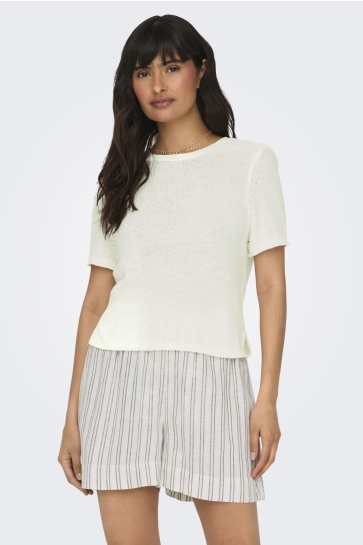 Only Trui ONLSUNNY S/S PULLOVER KNT 15254282 CLOUD DANCER