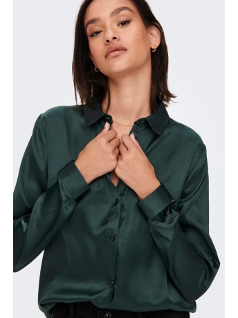 Jacqueline de Yong Blouse JDYFIFI LIFE L/S SHORT SHIRT WVN NO 15203504 Scarab