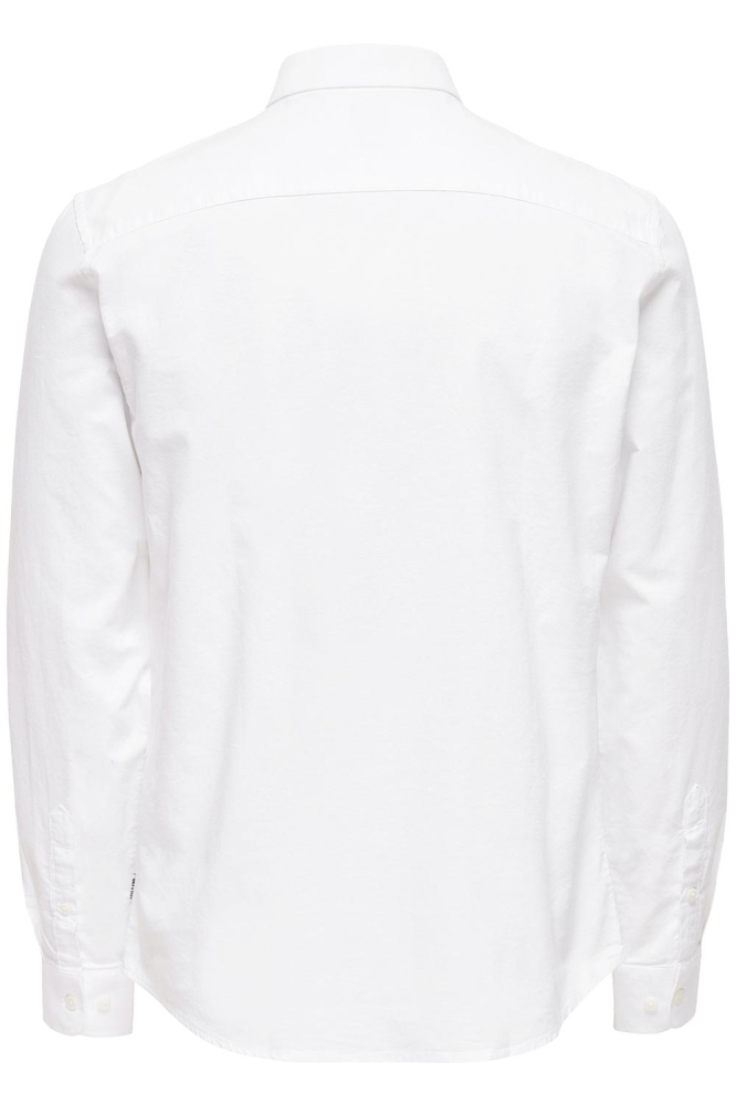 Only & Sons witte heren overhemd | Achteraanzicht