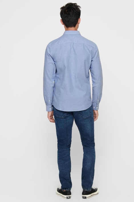 Only & Sons blauwe heren overhemd | Model
