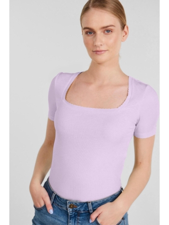 Pieces T-shirt PCVAL SS TOP BC 17123791 LAVENDULA