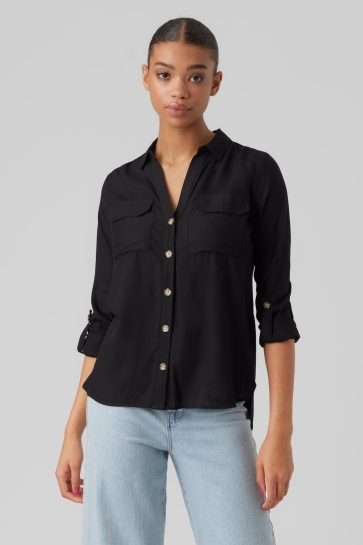 Vero Moda Blouse VMBUMPY L/S SHIRT NEW NOOS 10275283 Black