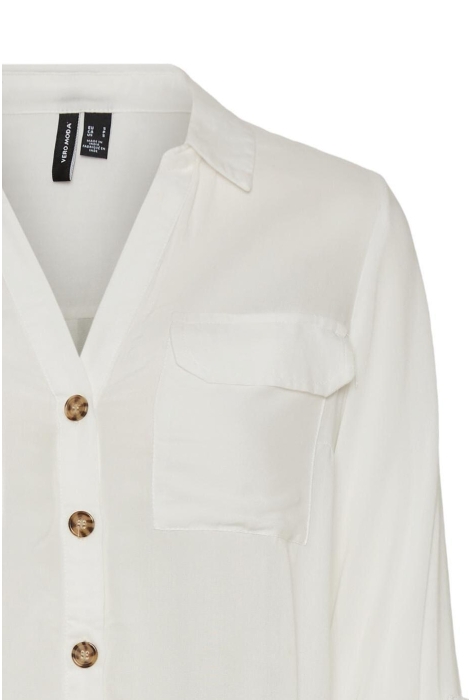 new white noos moda vmbumpy blouse snow shirt 10275283 l/s vero