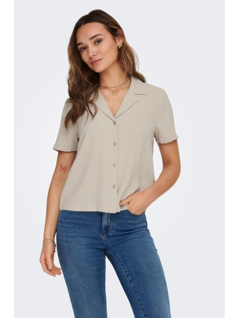 Jacqueline de Yong Blouse JDYLION S/S SHIRT WVN 15287243 CHATEAU GRAY