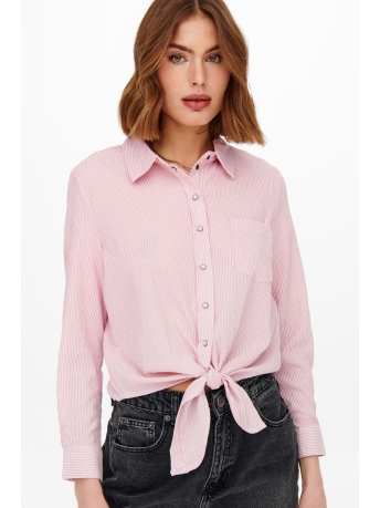 Only Blouse ONLLECEY LS KNOT SHIRT NOOS WVN 15195910 BLEACHED MAUVE