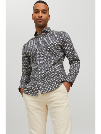 Jack & Jones Overhemd JPRBLABLACKPOOL STRETCH SHIRT LS SS 12226091 NAVY BLAZER