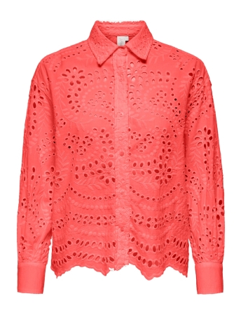 Only Blouse ONLNEW LALISA  LS BOXY SHIRT WVN 15283368 GEORGIA PEACH