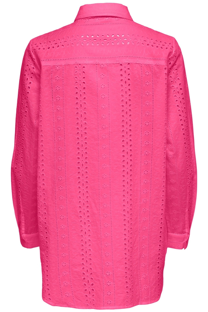 ONLALFIE EMB LS HIGH LOW SHIRT WVN 15283705 CARMINE ROSE