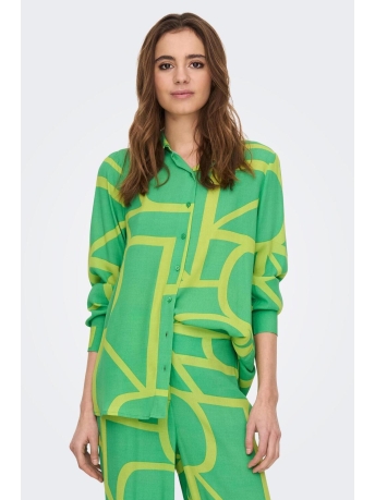 Only Blouse ONLAVA L/S OVERSIZED SHIRT PTM 15283399 KELLY GREEN