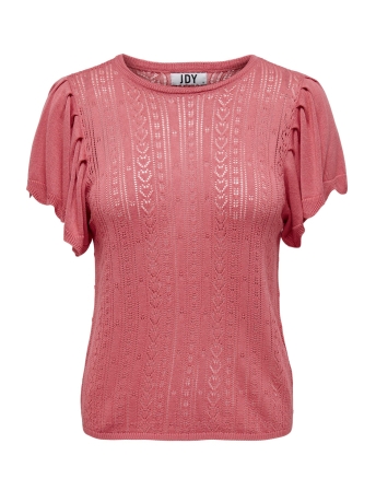 Jacqueline de Yong T-shirt JDYSOLIS HEART S/S PULLOVER KNT 15287948 Tea Rose