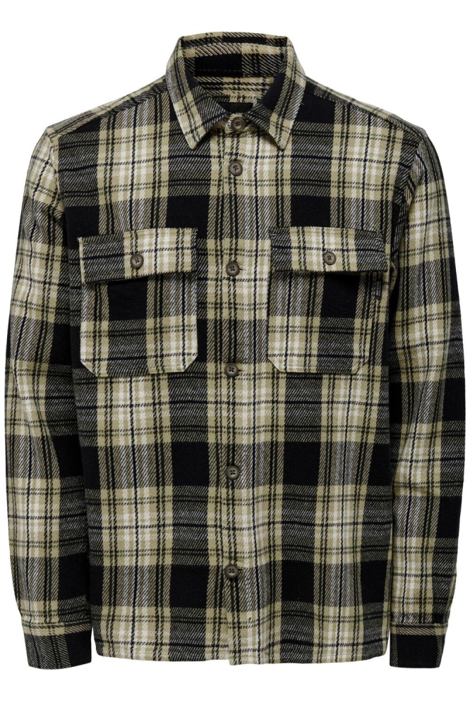 ONSSCOTT LS CHECK FLANNEL OVERSHIRT 22019782 TWILL