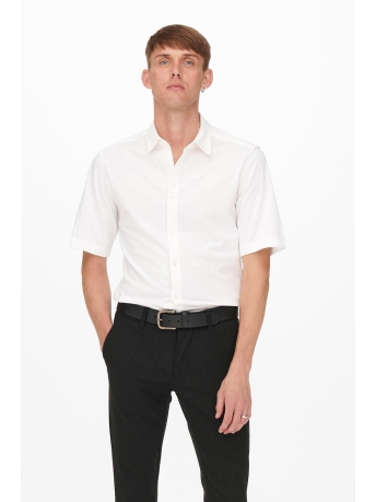 Only & Sons Overhemd ONSMILES SS STRETCH SHIRT 22021966 White