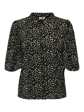 Jacqueline de Yong Blouse JDYMILA 2/4 PUFFSLEEVE SHIRT WVN EX 15305872 BLACK/ABSTRACT C