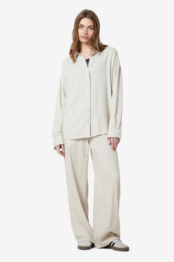 NMLEILANI L/S LOOSE SHIRT NOOS 27026486 Natural