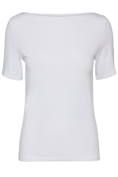 noos t-shirt modal vero top white bright moda s/s 10231753 vmpanda