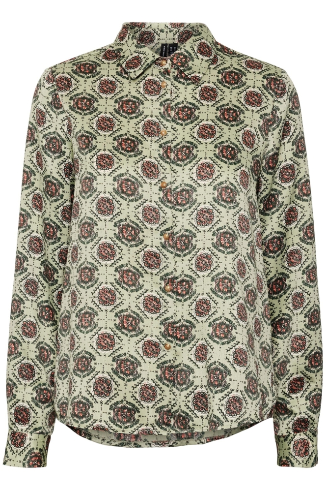 VMPIAF L/S SHIRT TOP WVN BTQ 10285276 Reseda/PIAF