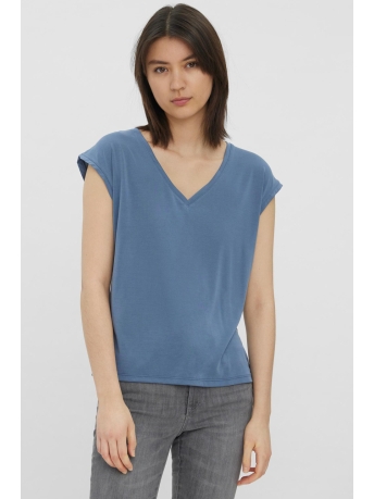 Vero Moda T-shirt VMFILLI SS V-NECK TEE GA NOOS 10247666 China Blue