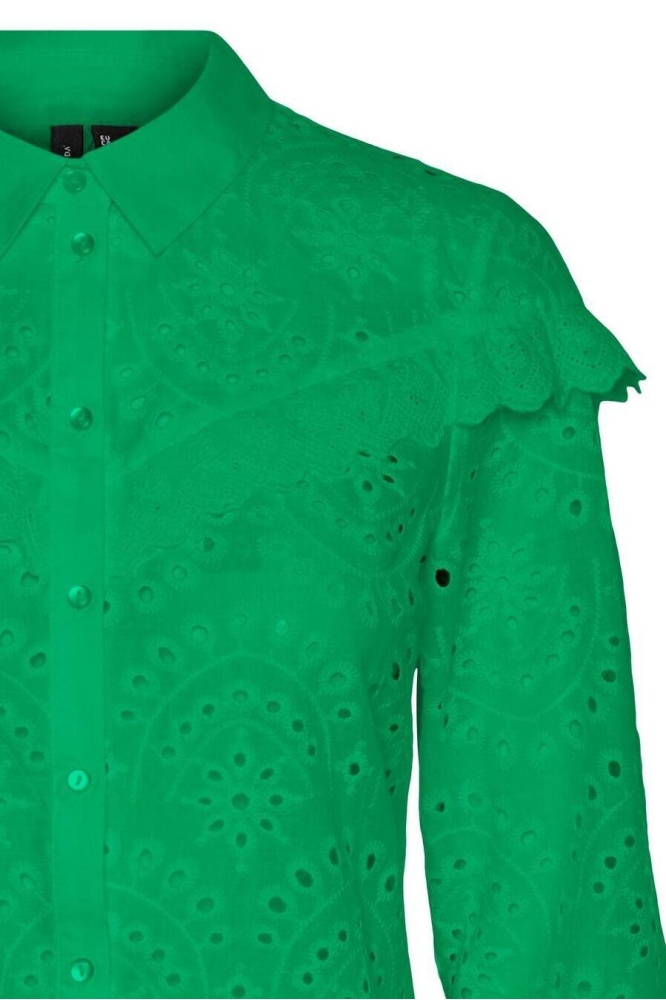 VMNEW NORA LS SHIRT WVN 10289251 Bright Green