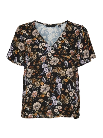 Vero Moda T-shirt VMNOLA SS TOP WVN 10273316 BLACK/VINNIE