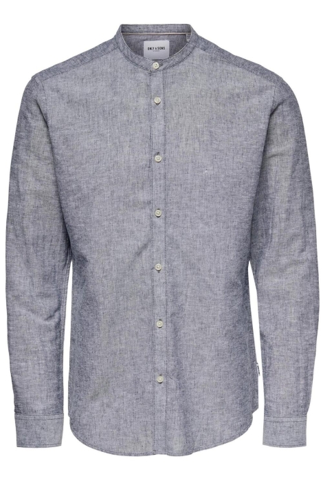Only & Sons blauwe heren overhemd | Vooraanzicht