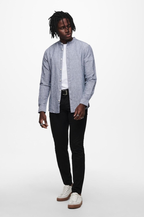 Only & Sons blauwe heren overhemd | Model
