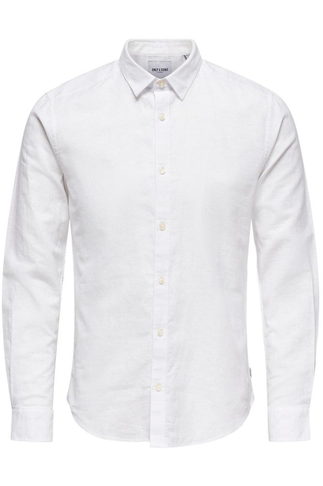 ONSCAIDEN LS SOLID LINEN SHIRT NOOS 22012321 WHITE