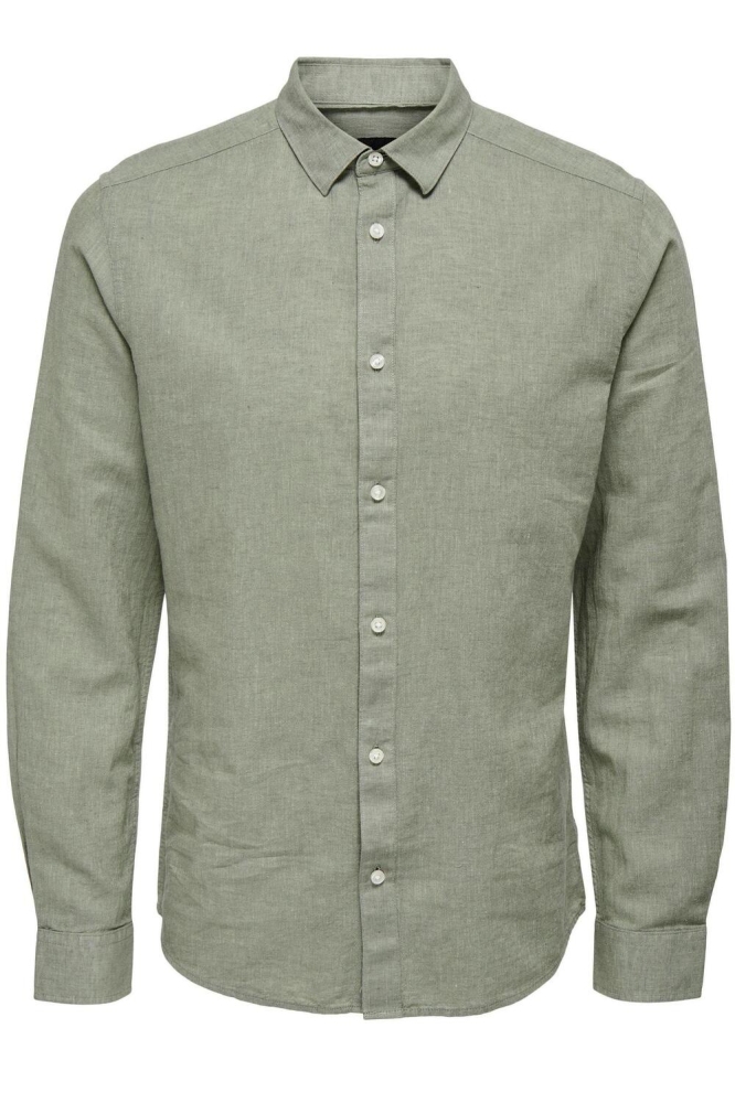 Only & Sons groene heren overhemd | Vooraanzicht