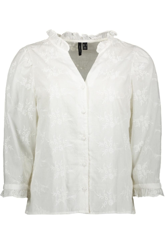 VMSALA 3/4  SHIRT WVN BTQ 10282053 Snow White