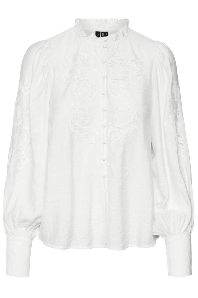 VMJONEY L/S EMB SHIRT CP 10292176 Snow White