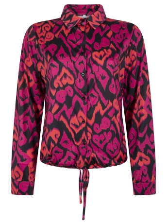 Zoso Blouse PATTY PRINTED BLOUSE 231 0008-0138 NAVY/MAGENTA
