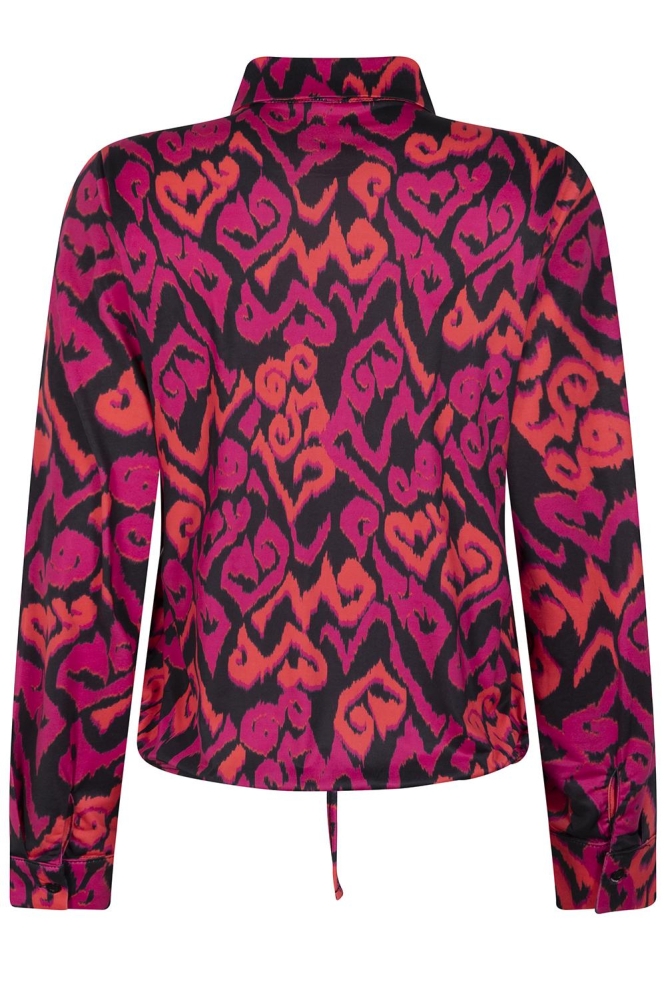 PATTY PRINTED BLOUSE 231 0008-0138 NAVY/MAGENTA